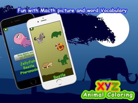 XYZ动物着色游戏截图1