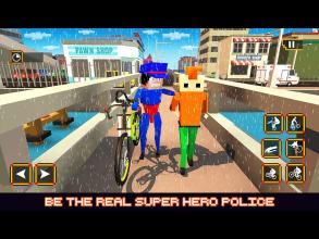 Blocky Cops Police Bicycle截图5