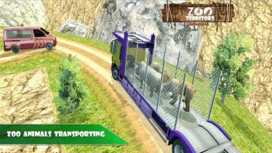 驱动动物园动物卡车sim 3D截图1