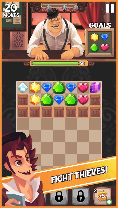 Stolen Jewels: Match 3 Puzzle截图2