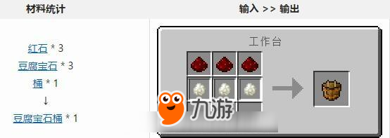 我的世界中國(guó)版豆腐寶石桶怎么制作 豆腐寶石桶有什么用