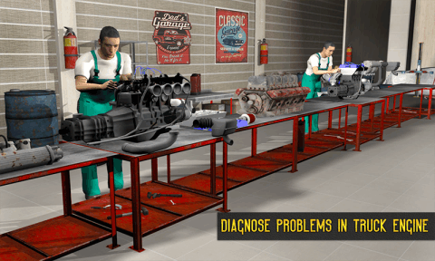大 卡车 机械 车库 3D 模拟器 汽车 修理 店截图3