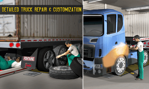 大 卡车 机械 车库 3D 模拟器 汽车 修理 店截图