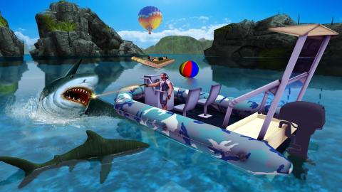 Shark Attack Game - Blue whale sim截图5