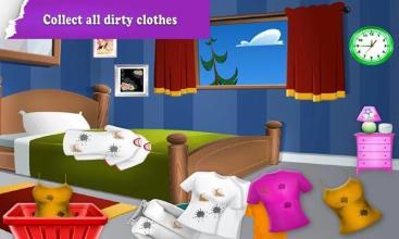 家洗衣服游戏：房间清洁截图