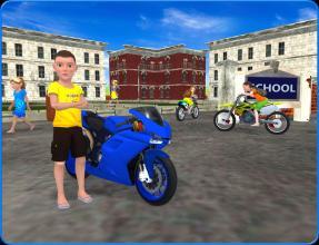 Kids School Highway Traffic Bike Racing截图5