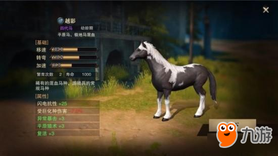 《猎魂觉醒》马匹的基础属性是什么 马匹属性详解