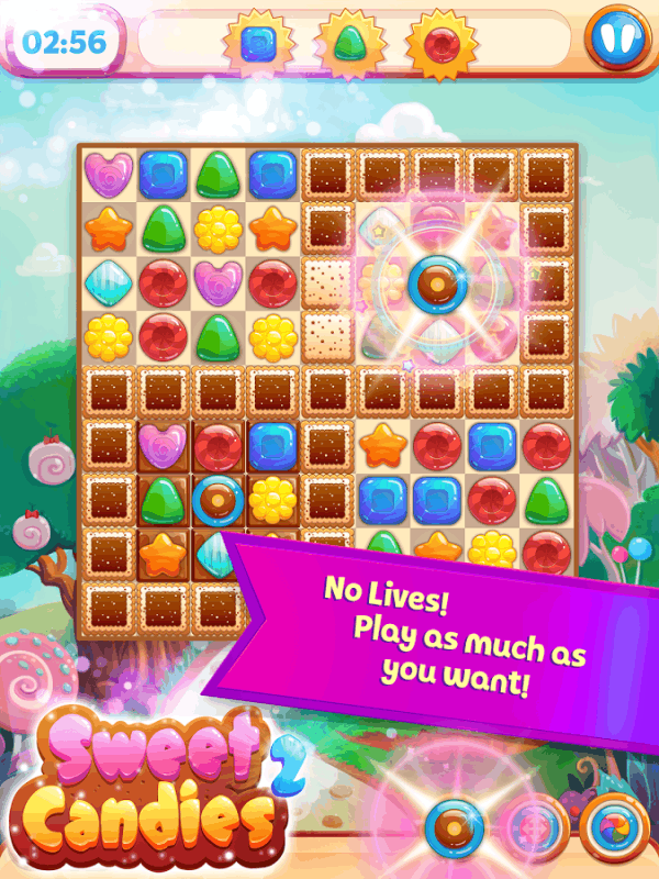 Sweet Candies 2 - Cookie Crush Match 3 Puzzle截图5