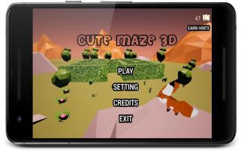 Cute Maze 3D - Fox escape adventure in labirinth截图1