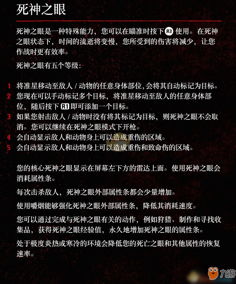 《荒野大镖客2》死神之眼怎么使用 死神之眼有什么用