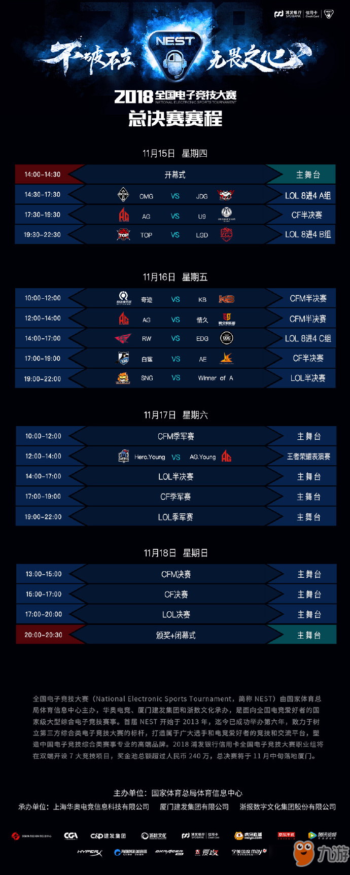 《英雄聯(lián)盟》NEST2018比賽賽程介紹