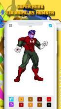 Color By Number Superhero Coloring Book Pixel Art截图3