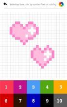 Valentines love color by number-Pixel art coloring截图