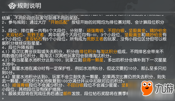 荒野行动段位继承表 荒野行动赛季段位继承详细介绍