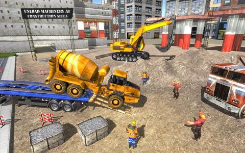 Construction Machines Transporter Cargo Truck Game截图3