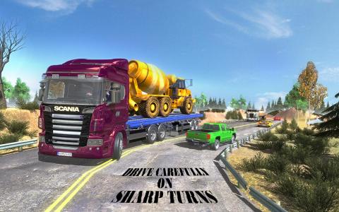 Construction Machines Transporter Cargo Truck Game截图2