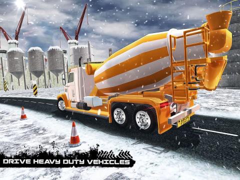 冬季雪卡车挖掘机3D截图1