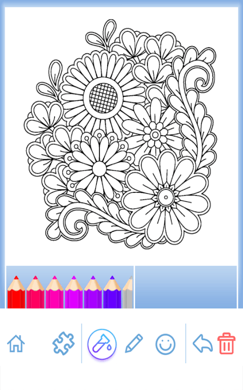花朵曼陀罗涂色本截图0