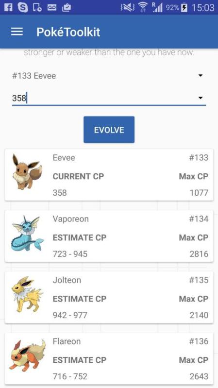 Pokemon GO戰(zhàn)力計(jì)算器截圖