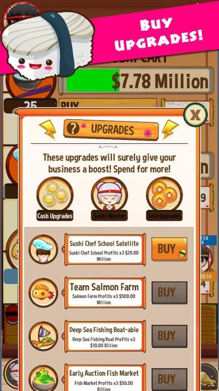 Sushi Tycoon - Idle Game截图2