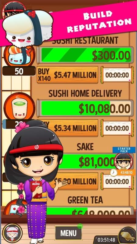 Sushi Tycoon - Idle Game截图