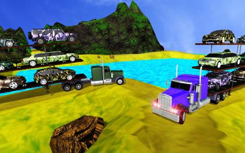 US Army Offroad Trailer Truck Transport Simulator截图4