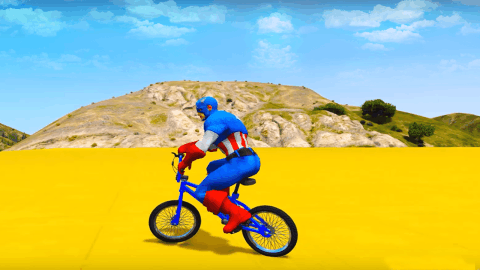 Superheroes Bmx Racing: Bicycle Xtreme Stunts截图