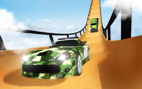 Army Mega Ramp Car Racing: US Army MegaRamp Truck截圖1