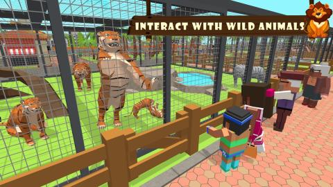 動(dòng)物園工藝：Blocky World Construction＆Builder截圖1