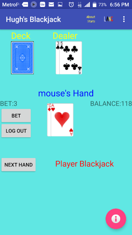 Hugh's Blackjack截图