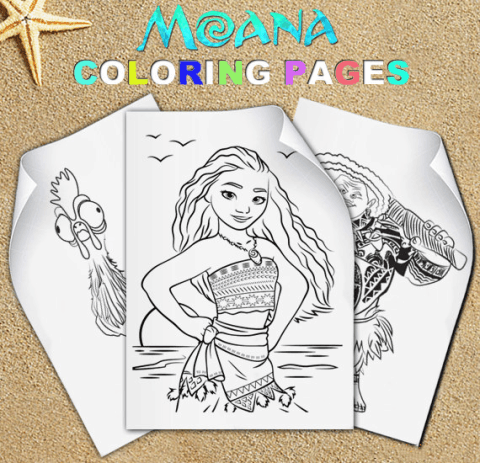 coloring moana princess of vaiana截图3