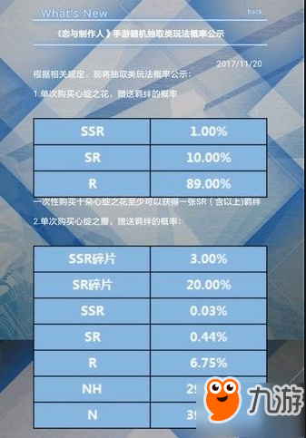 《戀與制作人》單抽出SSR幾率高嗎 單抽技巧分享