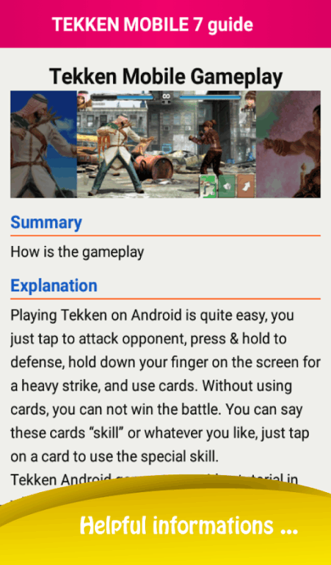 Tekken mobile guide 2018截图4