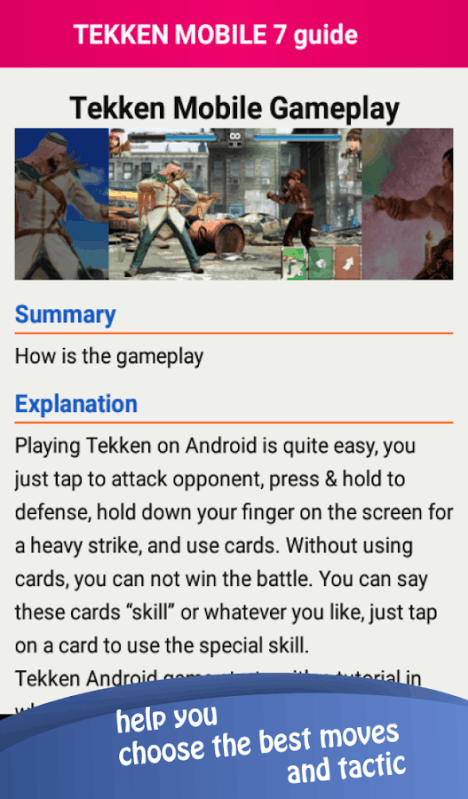 Tekken mobile guide 2018截图2