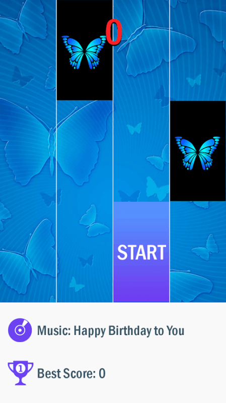 Azul Mariposa Piano Tiles 3截图