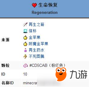 《我的世界》生命恢復(fù)狀態(tài)效果 生命恢復(fù)buff作用
