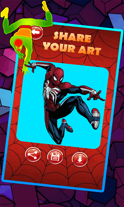 amazing spider hero men coloring book截图4