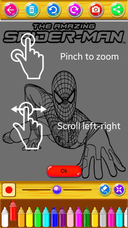 amazing spider hero men coloring book截图1