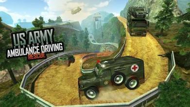 US Army Transporter Rescue Ambulance Driving Games截图