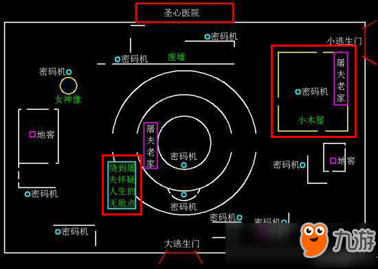 第五人格医院地图详解 第五人格医院最佳逃跑路线分析