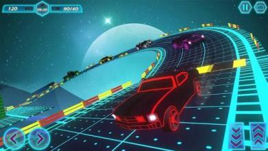 GT Racing Stunts: Car Driving (Neon)截图1