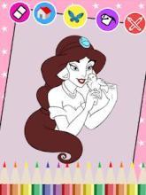 ❤️ Princess Coloring Pages For Kids & Adults **截图2