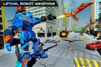 US Police Robot Car Flying Fire Dragon Games截图4
