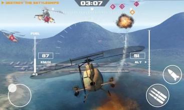 Gunship War Helicopter Shooting 3D截图2