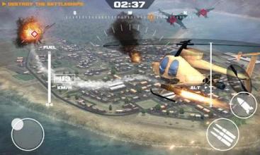 Gunship War Helicopter Shooting 3D截图1