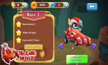 3D Car Whiz - Balapan Mobil Robot截图3