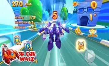 3D Car Whiz - Balapan Mobil Robot截图1