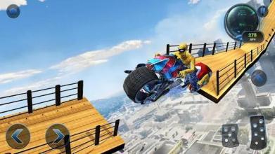 Moto Spider Vertical Ramp: Jump Bike Ramp Games截图4