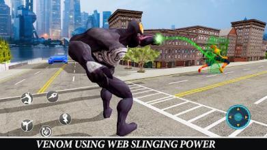 Venom Superhero Spider Web Slinger- Crime City War截图3