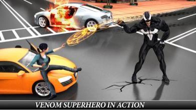 Venom Superhero Spider Web Slinger- Crime City War截图1
